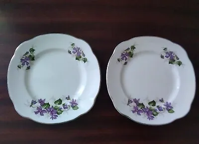 Buy 2 X  Duchess Bone China Violets Tea Side Plate 15.5cm • 7£