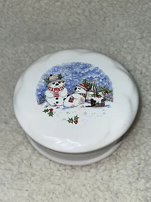Buy Denmead Pottery Christmas Holiday Trinket Lidded Pot • 5£