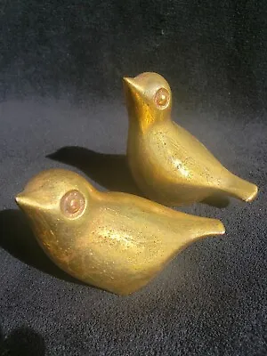Buy 2 Howard Pierce MCM Gold Gilt Ceramic Pottery Bird Figurines Mid Century Vintage • 42.75£
