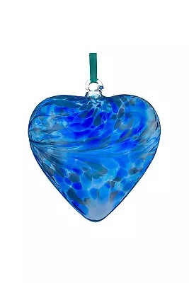 Buy Sienna Glass 8cm Friendship Heart Blue Decorative Ornament Gift Boxed • 16.95£