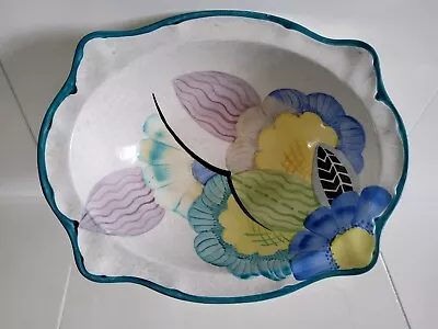 Buy Grays Hand Painted Floral Serving Dish Bowl Oval 25cm X 19.5cm 1930s VGC • 19.99£