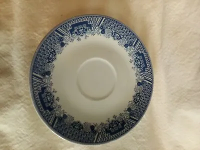 Buy Vintage Emerald Saucer Dish Plate Porcelain Flow Blue Willow • 3.84£