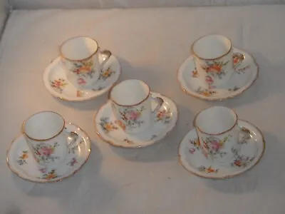 Buy 5 X Vintage Rosenthal Bavaria Cups & Saucers Mixed Tilley & Sevres Patterns • 39.99£