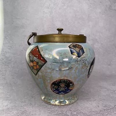 Buy Antique J. Kent Fenton Biscuit Cracker Pottery Jar From 1900s • 48.99£