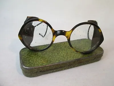 Buy Vintage Bakelite Glasses Welding With Case Men's Flyer Militaria 30er • 62.21£