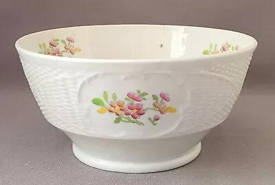 Buy New Hall Basket Weave Painted Flowers Slop Bowl C1815-22 Pat Preller Collection • 10£