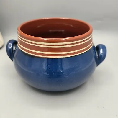 Buy Vintage Swedish Pottery Nittsjo Ceramic Serving Bowl Dish Blue Terracotta 1960 • 5.95£