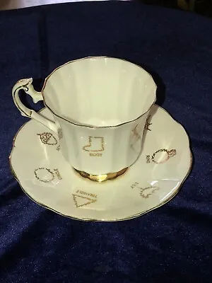 Buy Taylor & Kent English China Cup & Saucer Red Rose Tea Cup Of Fortune C1964, No 1 • 8£