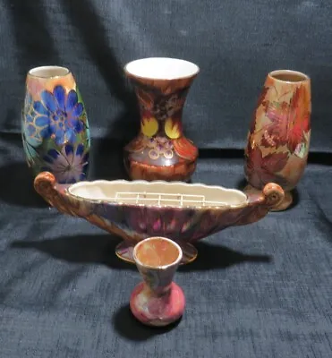 Buy J.Fryer & Son Old Court Ware Hand Painted Lustreware Vase • 13.52£