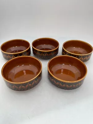 Buy Hornsea Heirloom Brown X5 Soup Dessert Bowls 5  GC (AN_7150) • 35£