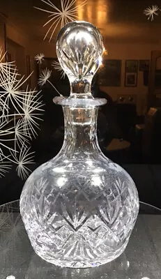 Buy Vintage ROYAL DOULTON Hand Cut Crystal Decanter With Stopper - Slightly Fogged! • 26£
