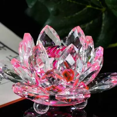 Buy Crystal Craft Glass Decor Holder Light Candle Candlestick Flower Lotus Tea Home • 6.98£