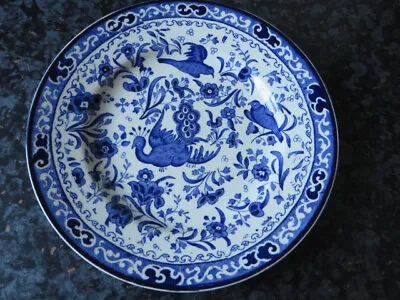 Buy Burleigh Ware Blue And White Peacock Plate • 5£