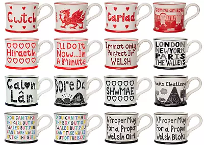 Buy Cymru Welsh Mugs By Moorland Pottery Cwtch Mug Wales Cymru Rugby Cariad, Hiraeth • 19.95£