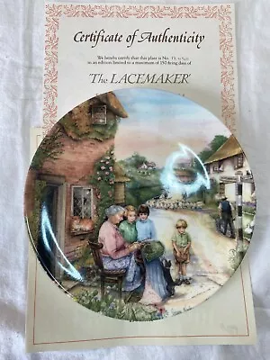 Buy Royal Doulton The Lace Maker Decorative Collectors Plate 1991, Certificate,  • 4£