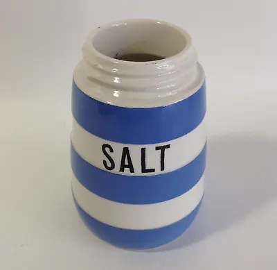 Buy T.G. Green Cornish Kitchen Ware England Blue & White Stripe Salt Shaker No Lid • 17£