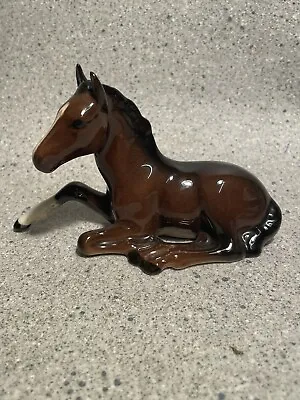 Buy Beswick 915 Brown Foal Horse Gloss Lying Down Ceramic • 11.99£