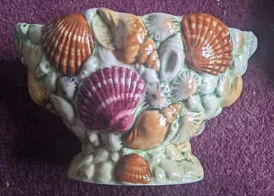 Buy Vintage Sylvac SeaShell Ceramic #4162 Made In England *RARE* Marina Vase Planter • 12£