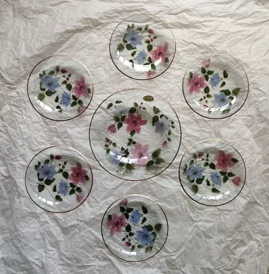 Buy Retro Vintage Chance Glass Fruit Set Superb Condition. Pilkingtons. Rose Pattern • 19.95£