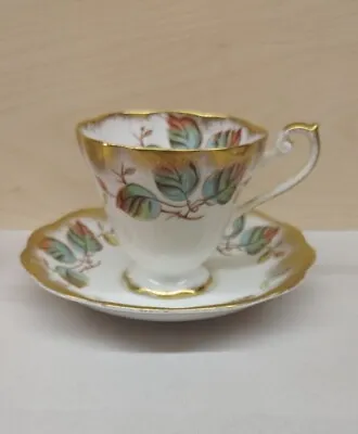 Buy Royal Standard Fine Bone China Tea Cup And Saucer Rose Leaves Fauna Floral • 28.34£