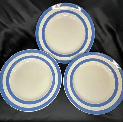 Buy Set Of 3 Vintage TG GREEN CORNISHWARE Judith Onions 9” Luncheon Plates • 30.35£