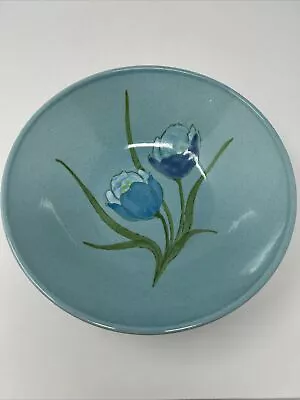 Buy MCM Vernon Ware By Metlox, Blue Tulip Pattern, 9 1/4  X 2 3/4  Serving Bowl • 38.43£