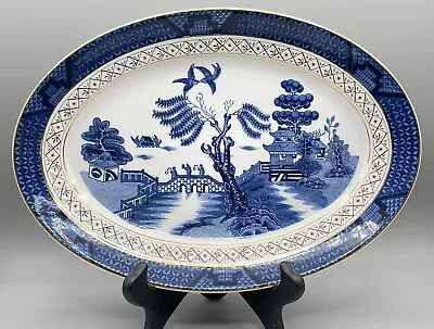 Buy Vintage Blue Willow 188 Ironstone Ware Porcelain Large Oval Platter 12in” • 45.59£