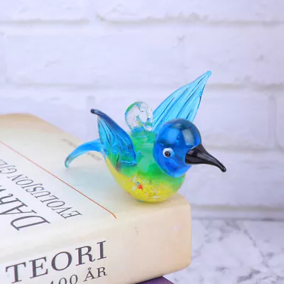 Buy Bird Blown Glass Décor Bird Shape Crystal Ornament Art Glass Centerpiece • 10.16£