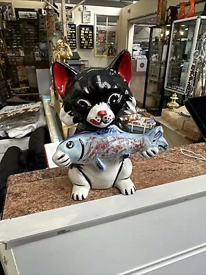 Buy Vintage Lorna Bailey Pottery Cat Holding Fish “Pikey” Signed **Ideal Gift 🎁** • 62£