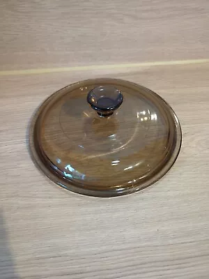 Buy Vintage Vision Corning Ware France Amber Glass Pyrex Lid ONLY  6.5inch • 10£