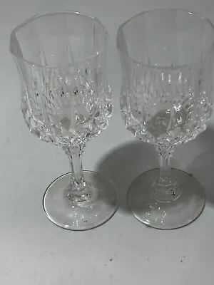 Buy Pair X2 Unbranded Spiked Goblet Wine Cut Crystal Glass Drinking Bar Collect #LH • 2.99£