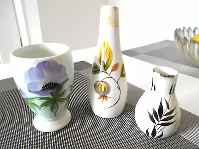 Buy E Radford Hand Painted Small Bud Vases  No. 877, 1048 , 1014 • 2.99£