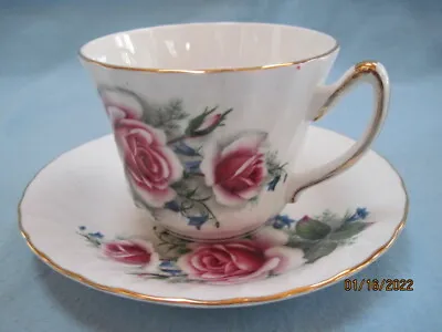 Buy Royal Sutherland Cabbage Rose Cup & Saucer England • 9.47£