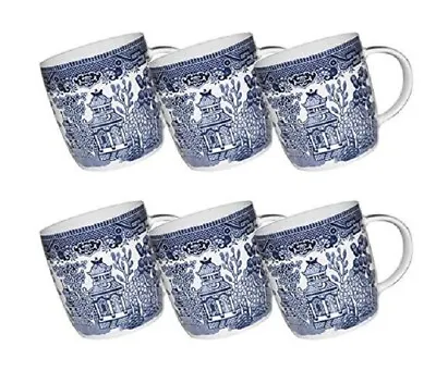 Buy Blue Willow Dream Mug Set Of 6 Mugs Churchill Coffee Tea  Mug China Gift 325 Ml • 33.99£