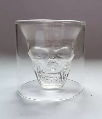 Buy Crystal Skull Shot Glass, Clear, 7cm X 7cm,  Unboxed, Pre Owned • 8£