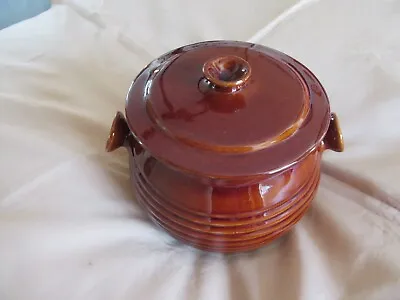 Buy Vintage Denmead Pottery Treacle Glazed Earthenware Lidded Dish FR4 • 25£