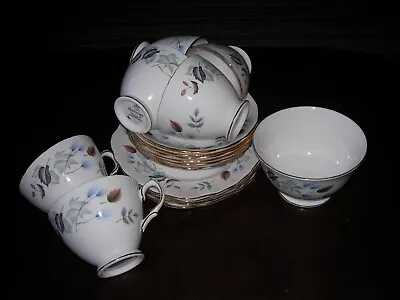 Buy Colclough Eng Bone China 8162  Linden  19 Piece Tea Set- 6 X Trio's + Sugar Bowl • 14.99£