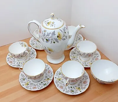 Buy Pretty Vintage 1950s Foley China Somerset Coffee Service Set Of 6 • 44.99£