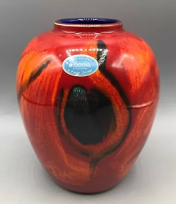 Buy Poole Pottery 'Peacock' Pattern Vase • 60£