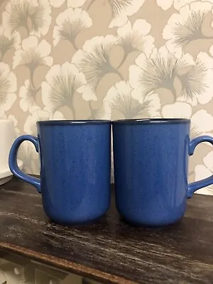 Buy Vintage 2x Staffordshire Tableware Coffee/Tea Mugs Blue 250ml • 12£