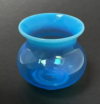 Buy Erik Hoglund Kosta Boda Glass Blue Opaline Vase Swedish Mid Century • 62.10£