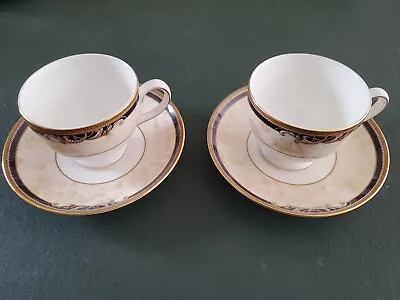 Buy Pair Of Wedgwood Cornucopia Tea Cups With Saucers Bone China • 45£
