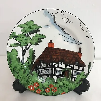 Buy Antique John Maddock & Sons Ltd Royal Vitreous C1928 Thatched Cottage Ware Plate • 9.99£