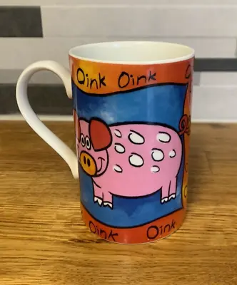 Buy Dunoon Stoneware Jane Brookshaw Funny Farm Oink Oink Pig Coffee Mug Cup • 9.99£
