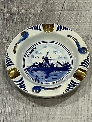 Buy Delft Blue & White Curaçao Hand Painted Porcelain Dish/Ashtray • 12.32£