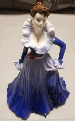 Buy Coalport Figurine Ladies Of Fashion Anne Lady Figure Of The Year 1997 Blue Dress • 29.95£