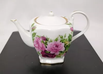 Buy Collectible Vintage Mini Floral Fine Bone Teapot Hand Detailed Made In England  • 12.30£