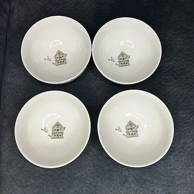 Buy Thomson Pottery Country Birdhouse Vines Set Of 4 Soup / Cereal Bowls 6 1/8  • 19.17£