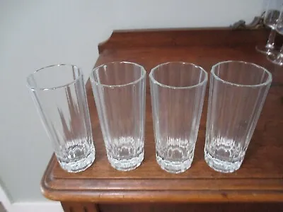 Buy 4 Baccarat Juice Glasses 4.75'' Ribbed Slender 33 On Bottom • 47.42£