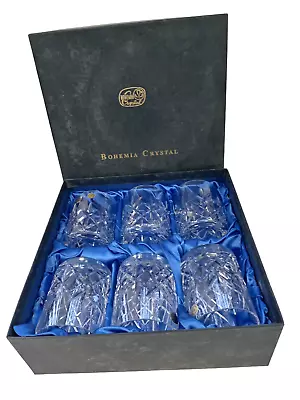 Buy Bohemia Crystal 6 Glass Set Boxed Tableware Cups Decorative Collectable • 12.50£